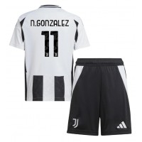 Juventus Nicolas Gonzalez #11 Hemmaställ Barn 2024-25 Korta ärmar (+ Korta byxor)